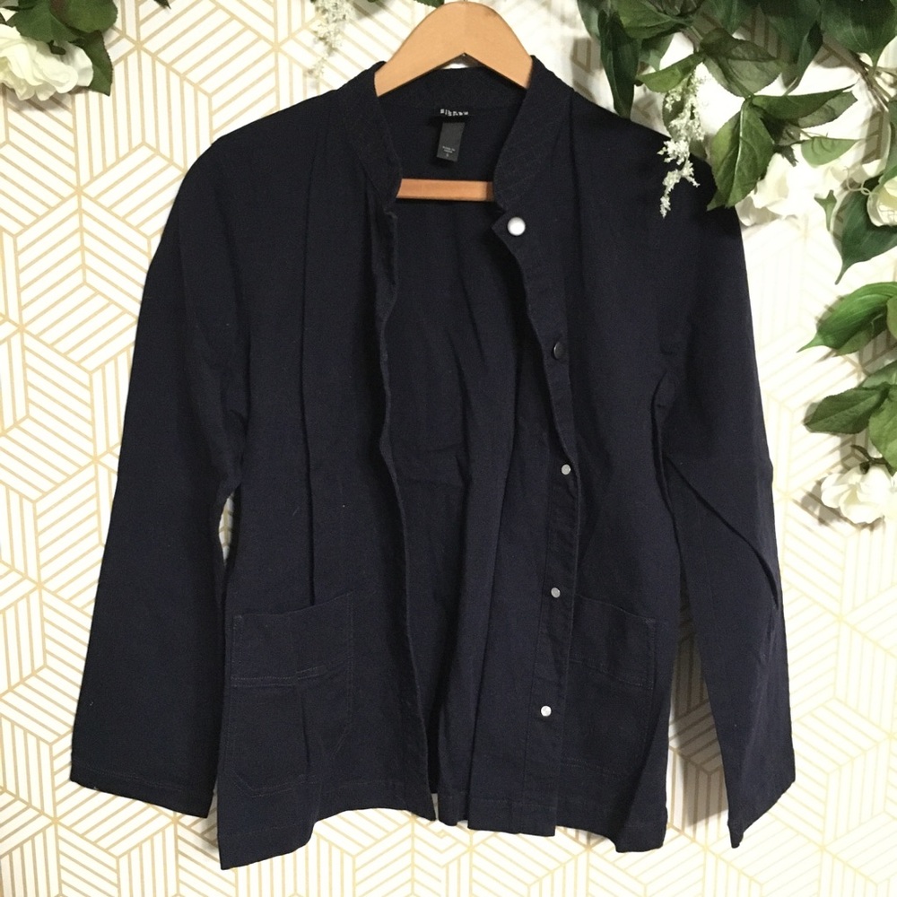 Eileen Fisher military style shirt jacket small